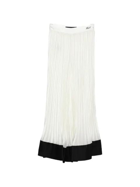 pleated wide-leg trousers by KARL LAGERFELD