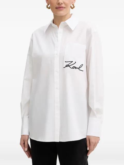 pocket-embroidery shirt by KARL LAGERFELD