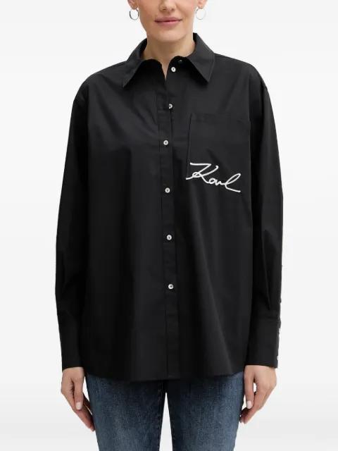 pocket logo-embroidered shirt by KARL LAGERFELD