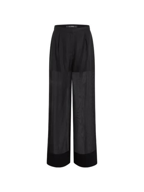 pocket palazzo pants by KARL LAGERFELD