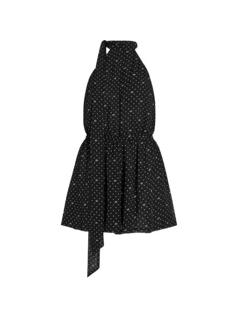 polka-dot halter-neck playsuit by KARL LAGERFELD