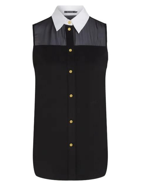 poplin collar blouse by KARL LAGERFELD