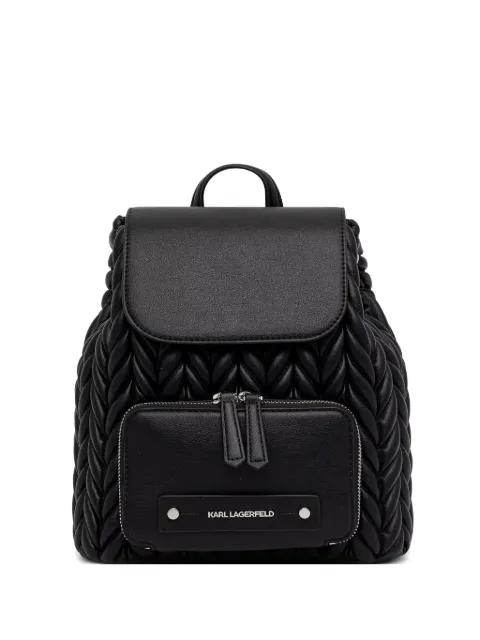 quilted leather backpack by KARL LAGERFELD