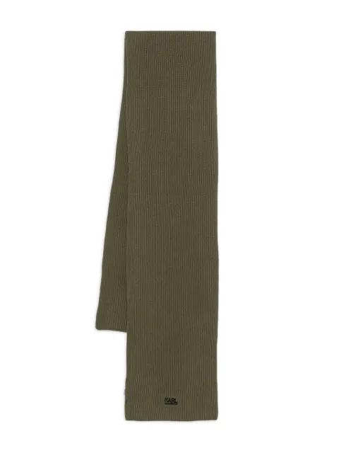 ribbed cotton scarf by KARL LAGERFELD