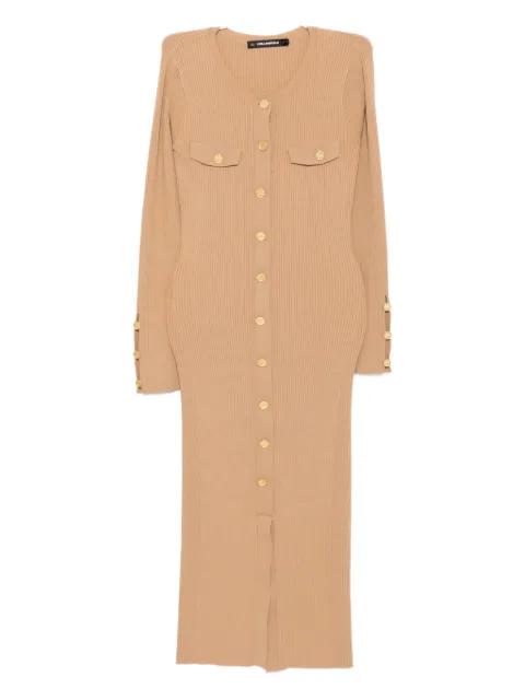 ribbed-knit maxi dress by KARL LAGERFELD
