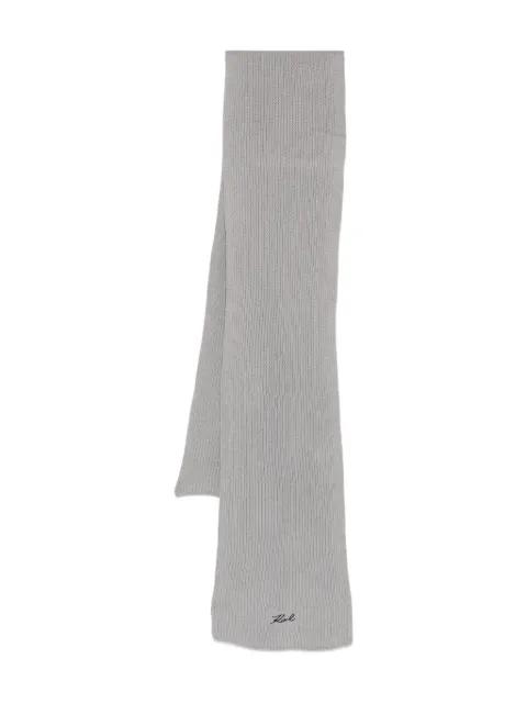 ribbed logo scarf by KARL LAGERFELD
