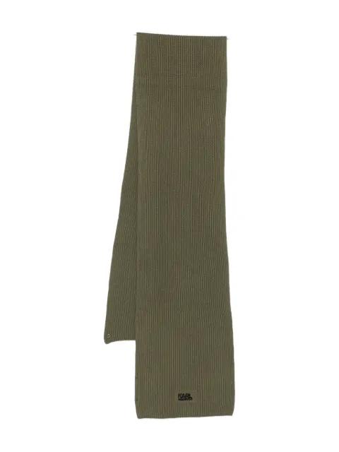 ribbed logo scarf by KARL LAGERFELD