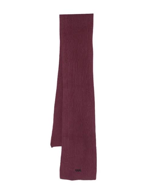 ribbed scarf by KARL LAGERFELD