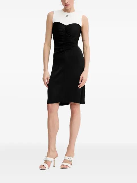 ruching-detail sleeveless dress by KARL LAGERFELD