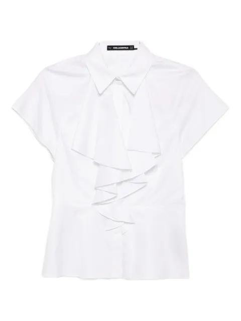 ruffle poplin shirt by KARL LAGERFELD