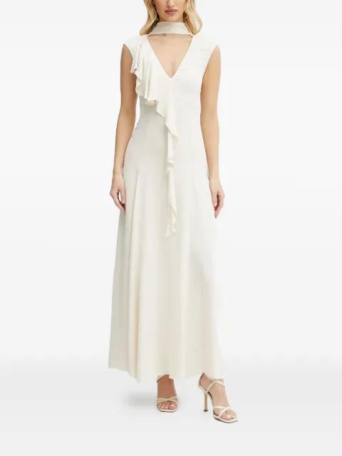 ruffle-trim maxi dress by KARL LAGERFELD