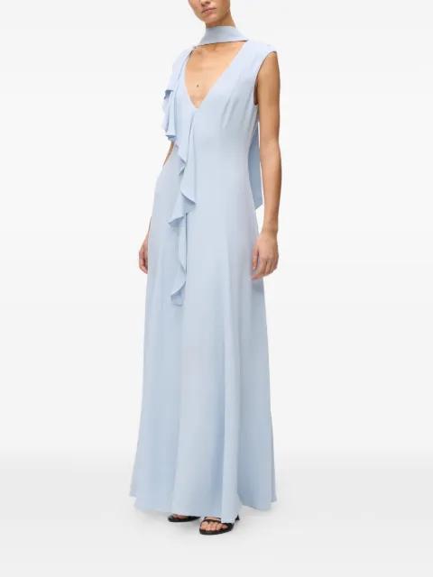 ruffled V-neck maxi dress by KARL LAGERFELD