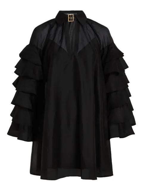 ruffled buckle mini dress by KARL LAGERFELD