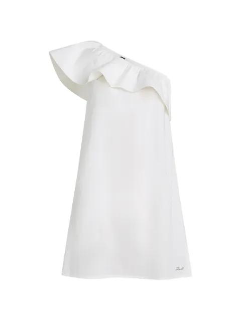 ruffled one-shoulder beach dress by KARL LAGERFELD