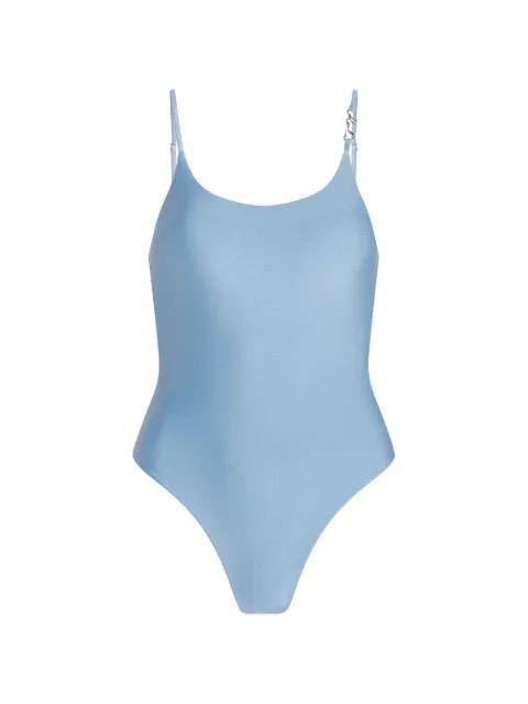 scoop-neck swimsuit by KARL LAGERFELD