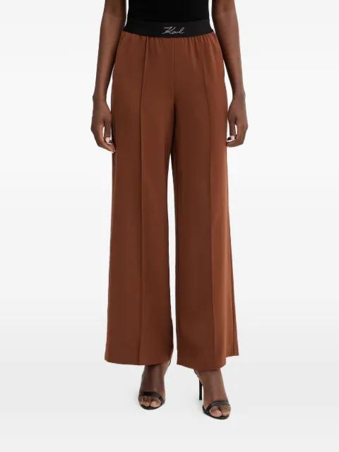seam-detail flared trousers by KARL LAGERFELD