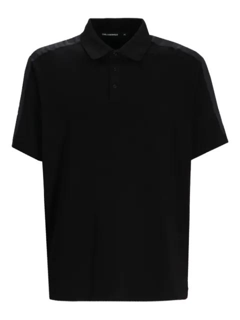 shoulder-panel polo shirt by KARL LAGERFELD