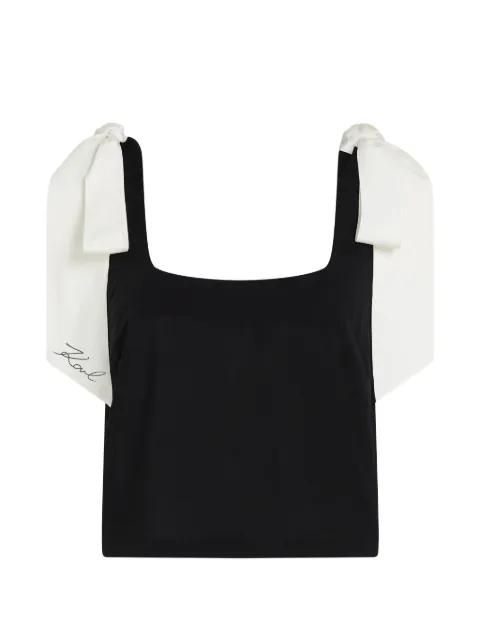 signature bow beach top by KARL LAGERFELD