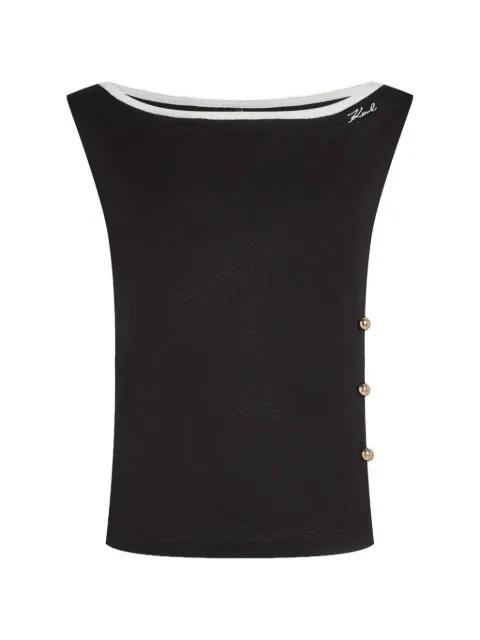 signature button-detail top by KARL LAGERFELD