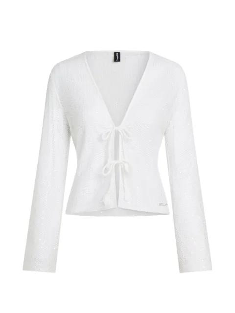 signature crochet beach top by KARL LAGERFELD