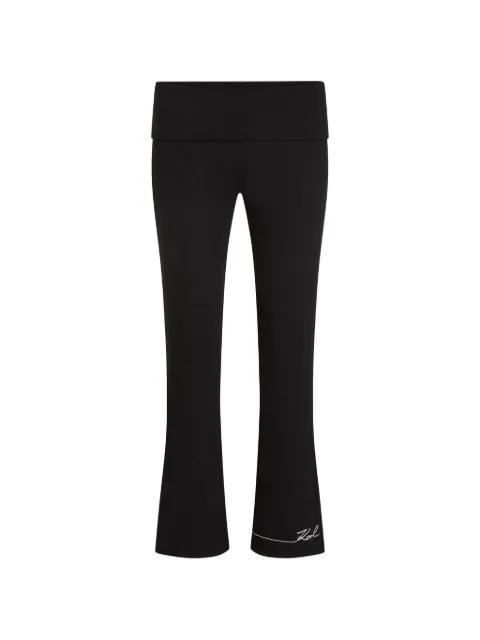 signature flare palazzo pants by KARL LAGERFELD