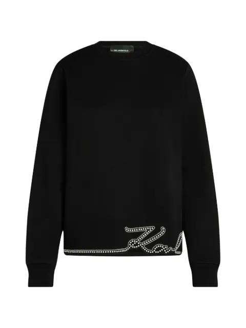 signature-hem sweatshirt by KARL LAGERFELD