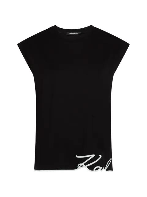 signature-hem tank top by KARL LAGERFELD