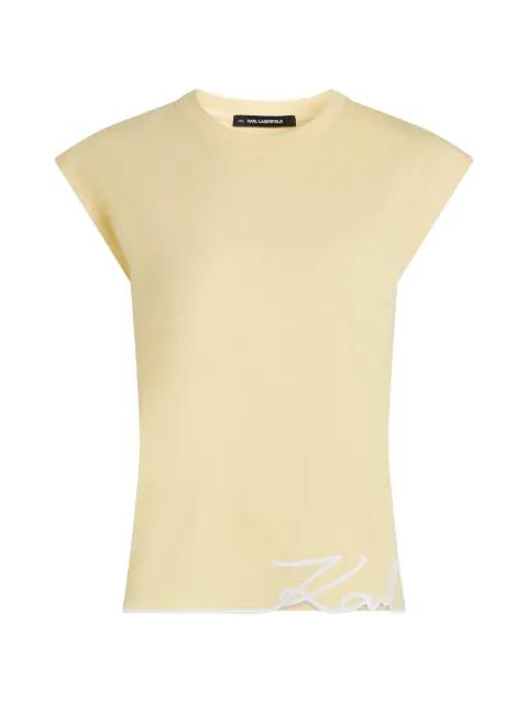 signature-hem tank top by KARL LAGERFELD