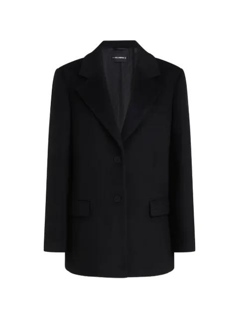 single-breasted felted coat by KARL LAGERFELD