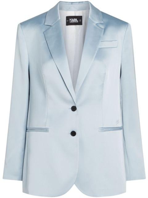 single-breasted satin blazer by KARL LAGERFELD