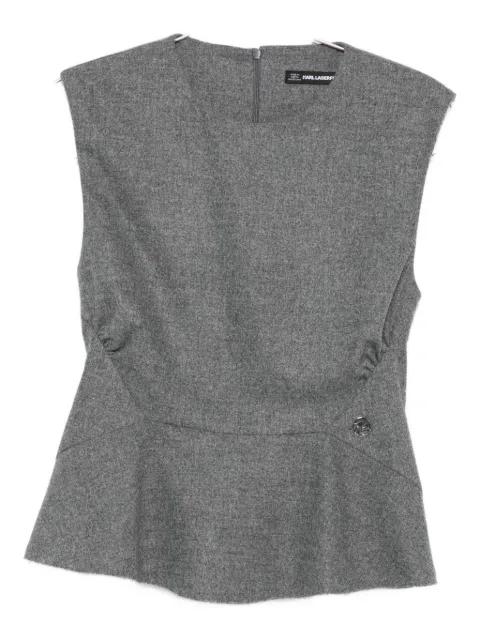 sleeveless peplum top by KARL LAGERFELD