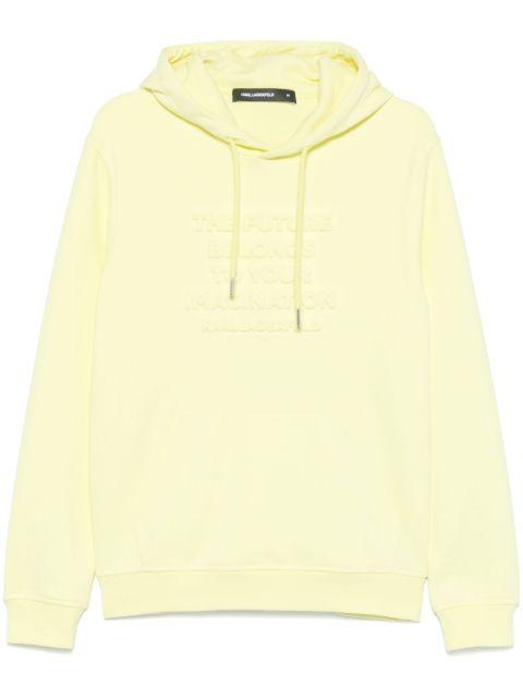 slogan-embossed hoodie by KARL LAGERFELD