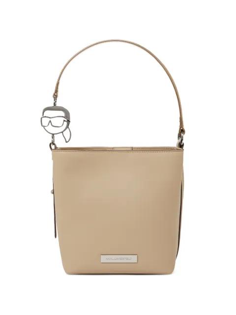 small logo-plaque bucket bag by KARL LAGERFELD
