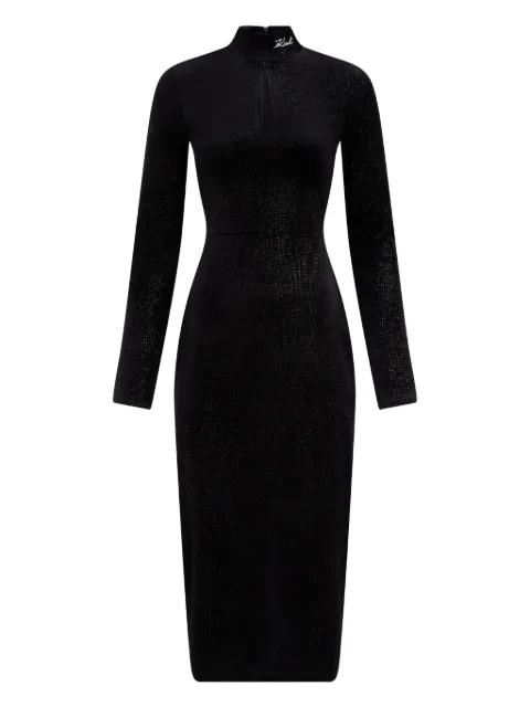 sparkle high-neck dress by KARL LAGERFELD