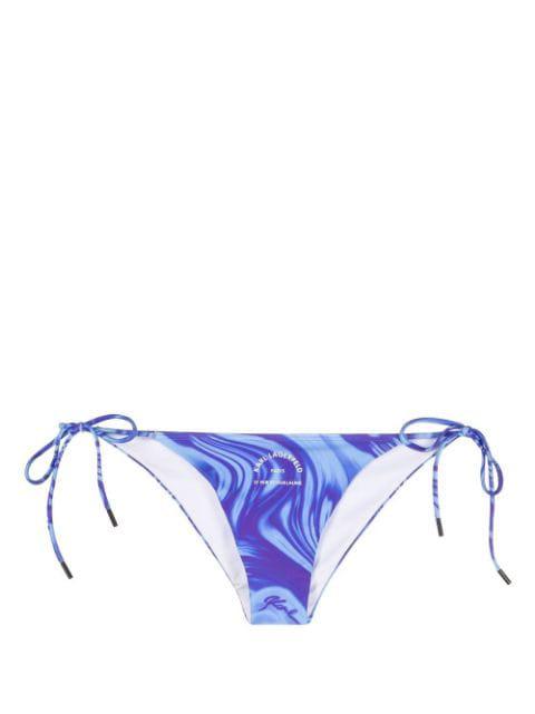 string-tie bikini bottoms by KARL LAGERFELD