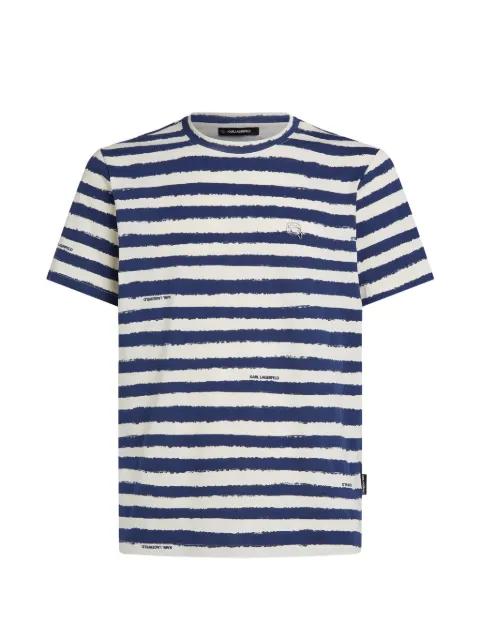 striped all-over print T-shirt by KARL LAGERFELD