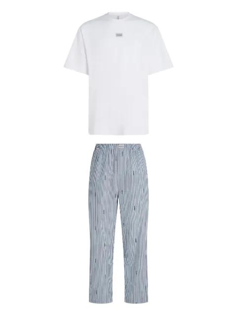 striped logo pajamas by KARL LAGERFELD