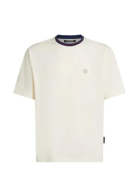striped neck Ikon relaxed T-shirt by KARL LAGERFELD