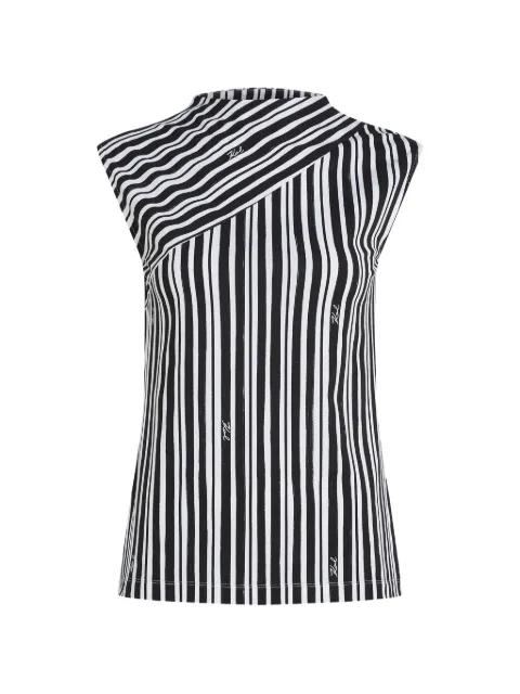 striped-pattern top by KARL LAGERFELD
