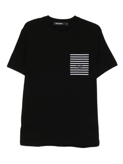striped-pocket T-shirt by KARL LAGERFELD