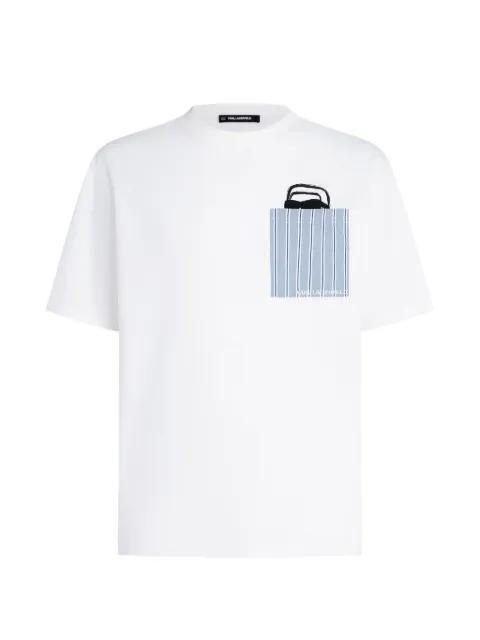 striped-pocket T-shirt by KARL LAGERFELD
