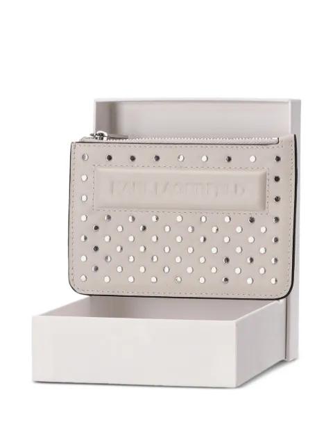 stud-embellished zipped wallet by KARL LAGERFELD