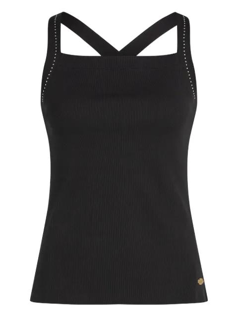 studded crisscross tank top by KARL LAGERFELD
