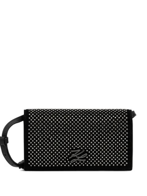 studded-logo cross body bag by KARL LAGERFELD