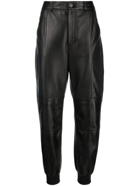 tapered-leg leather trousers by KARL LAGERFELD