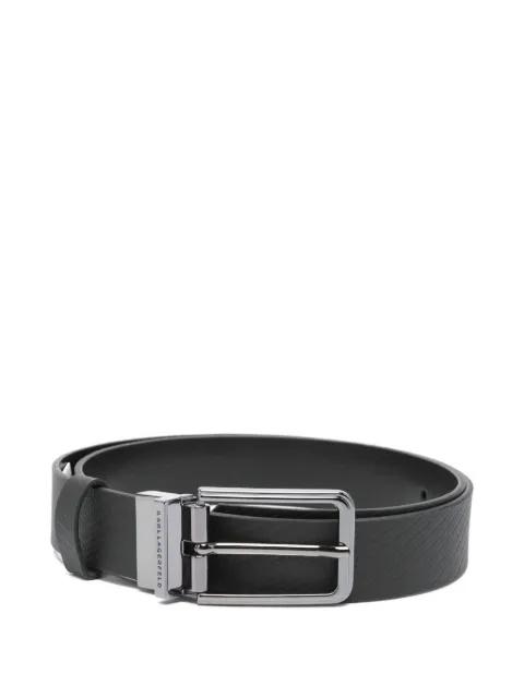 textured buckle belt by KARL LAGERFELD