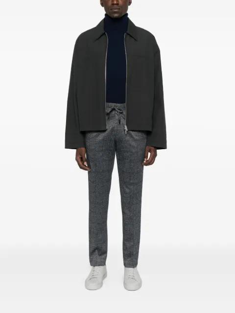 textured drawstring trousers by KARL LAGERFELD
