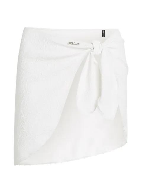 textured pearl-embellished pareo by KARL LAGERFELD