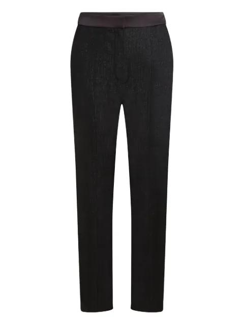 textured tailored trousers by KARL LAGERFELD