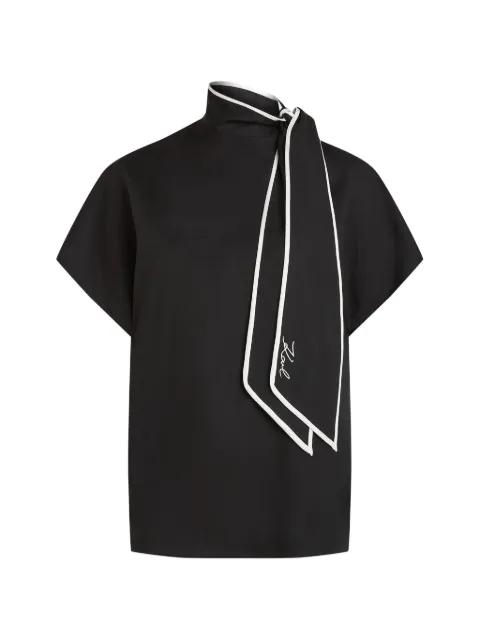 tie-detail blouse by KARL LAGERFELD